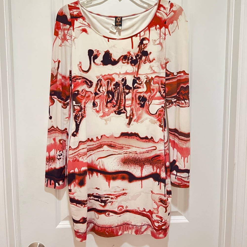 Jean Paul Gaultier Red Long Sleeve Bodycon Dress